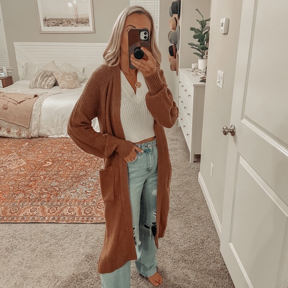 Abercrombie long duster cardigan size xs brand new - Picture 1 of 4